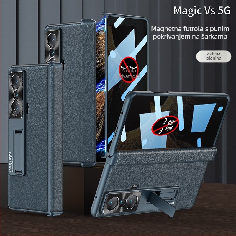 Kućište za Honor Magic Vs s preklopom, puna zaštita, zaštita privatnosti, otpornost na pad, šarka, umjetna koža