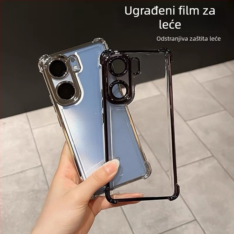 Kućište za telefon – Silikon, Jednostavan dizajn, Četverostruka zaštita od pada, Kompatibilno s OPPO, Uključuje zaštitu leće
