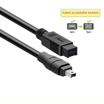 IEEE 1394A adapter kabel za industrijske kamere i capture kartice, FireWire 4P/6P/9P, bakreno jezgro