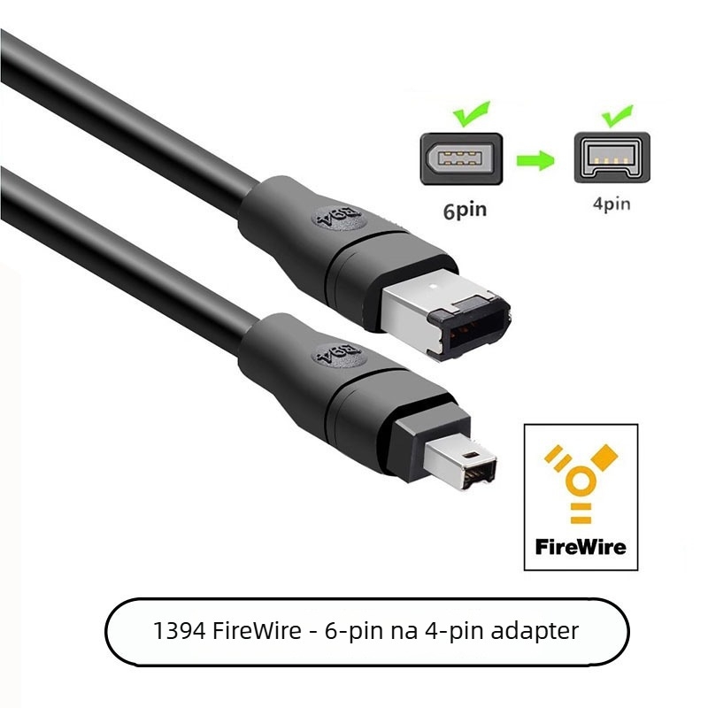 IEEE 1394A adapter kabel za industrijske kamere i capture kartice, FireWire 4P/6P/9P, bakreno jezgro