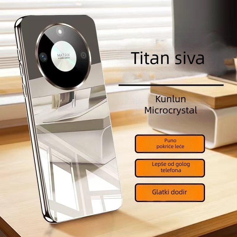 Kućište za telefon s punim pokrivanjem, luksuzan stil, stakleni materijal, kompatibilan s Huawei