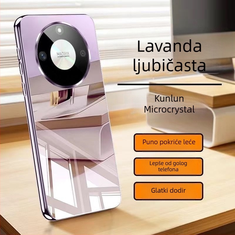 Kućište za telefon s punim pokrivanjem, luksuzan stil, stakleni materijal, kompatibilan s Huawei