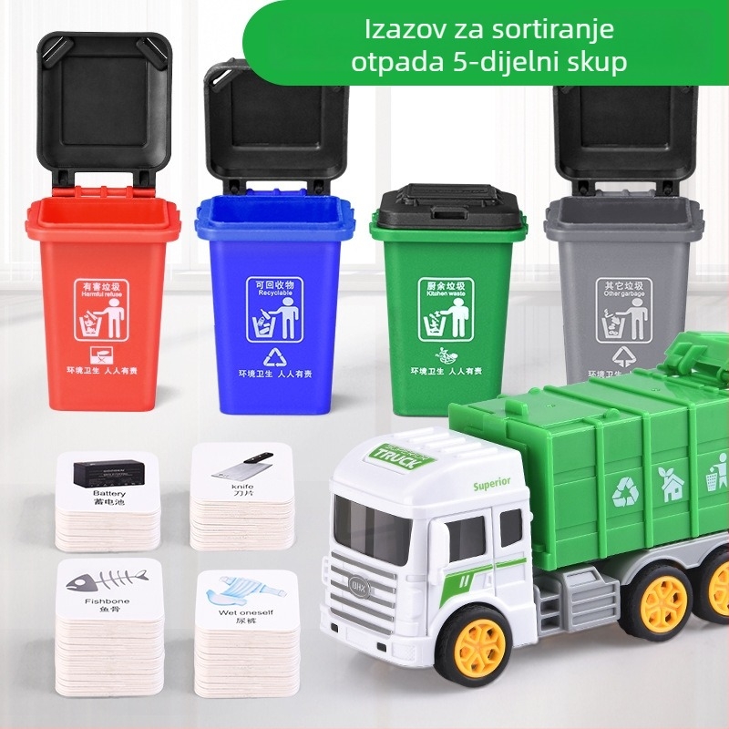 Stolna igra sortiranja otpada za djecu – edukativna igra sortiranja, uzrast 4–6 godina, plastika, bez električne