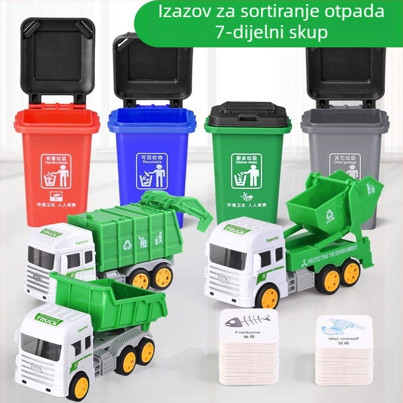 Stolna igra sortiranja otpada za djecu – edukativna igra sortiranja, uzrast 4–6 godina, plastika, bez električne