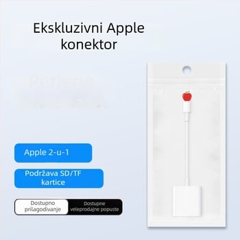 Vanjski dvostruki SD/TF čitač kartica za pametne telefone i računala, kompatibilan s iPhone 15 i Huawei uređajima, sučelje Type-C/Apple
