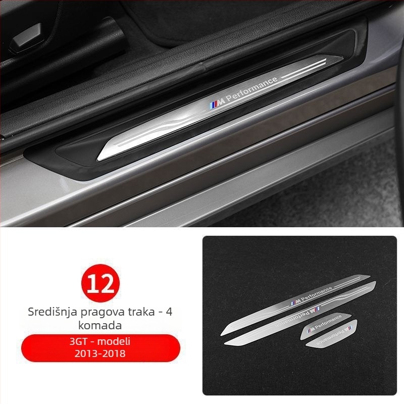 Kinracdine pragovi od nehrđajućeg čelika za BMW 3. seriju, 5. seriju, X3/X5/X6, automatski mjenjač