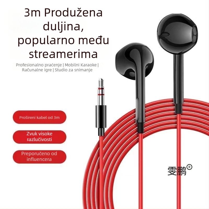 Slušalice za monitoring, poluvnutarnje, 3,5 mm priključak, izravno spajanje, model 034
