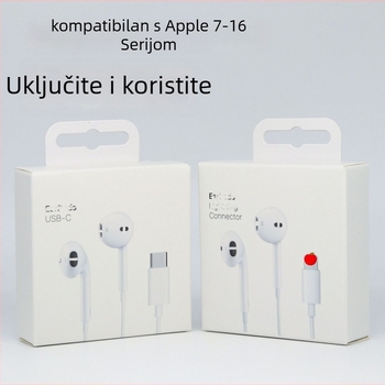 Type-C žične slušalice za Apple 7-16 Pro, In-Ear, kabel duljine 120 cm, osjetljivost 110 dB