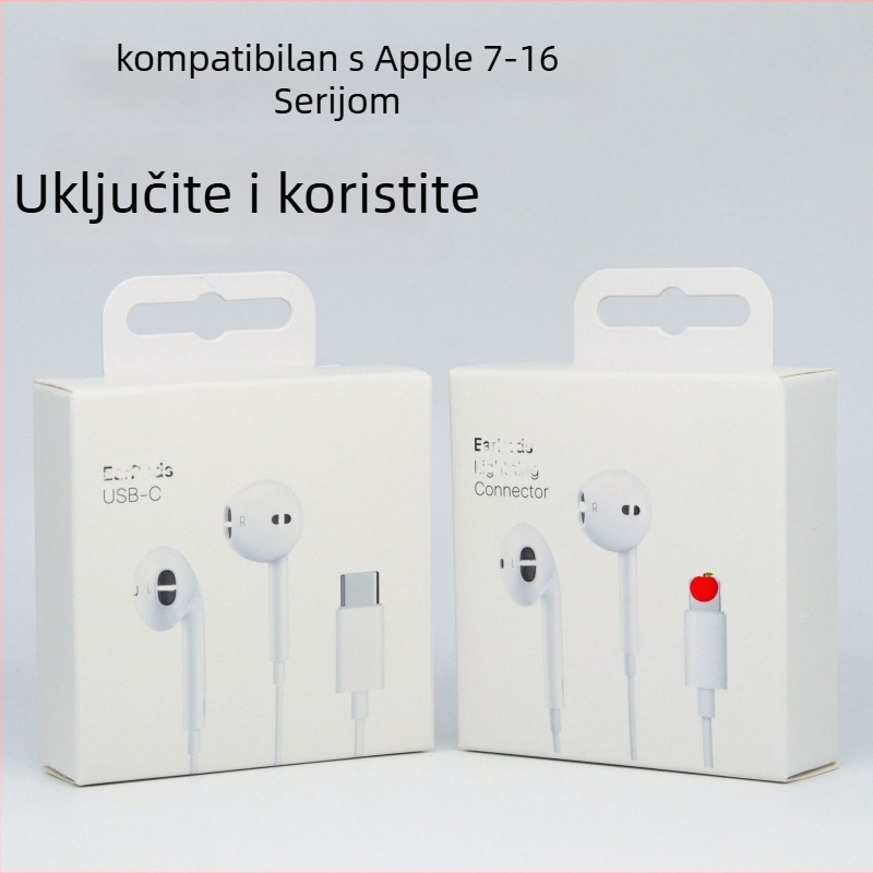 Type-C žične slušalice za Apple 7-16 Pro, In-Ear, kabel duljine 120 cm, osjetljivost 110 dB