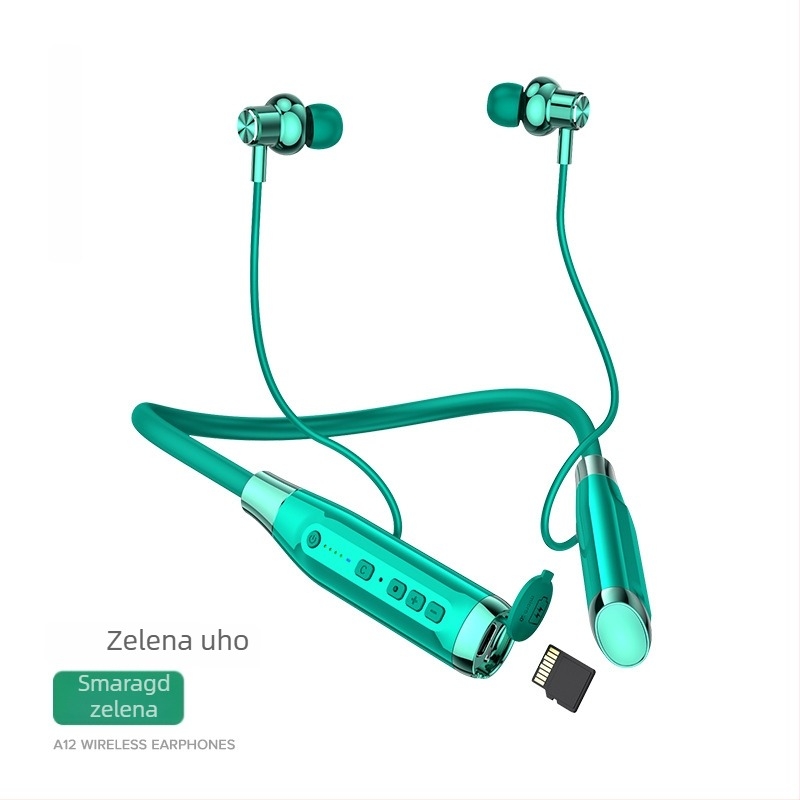 A12 Bluetooth slušalice oko vrata, Bluetooth 6.0, domet 10 m, trajanje baterije više od 8 sati, IPX5 vodootporne, stereo bežične