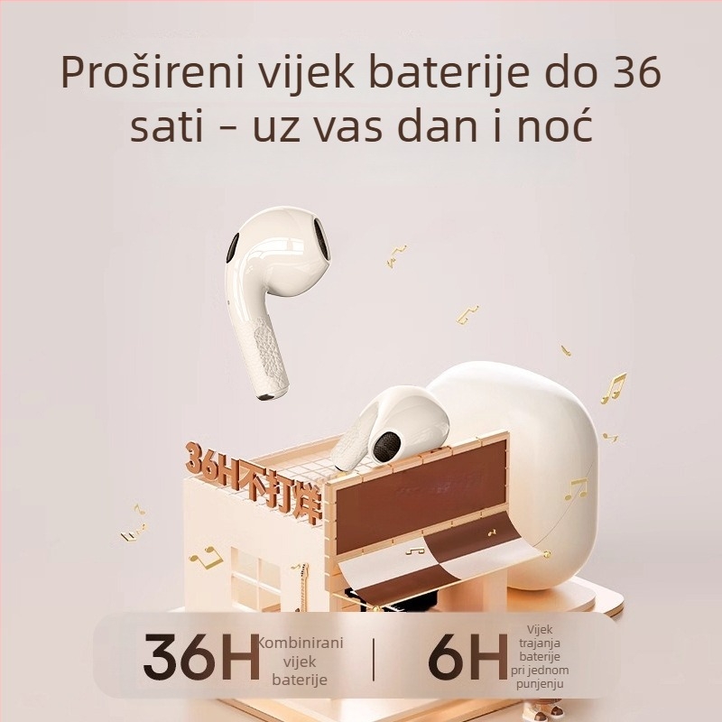 Bežične in-ear stereo slušalice Bluetooth 5.0, domet 10 m, trajanje baterije 4–8 sati, 360° surround zvuk