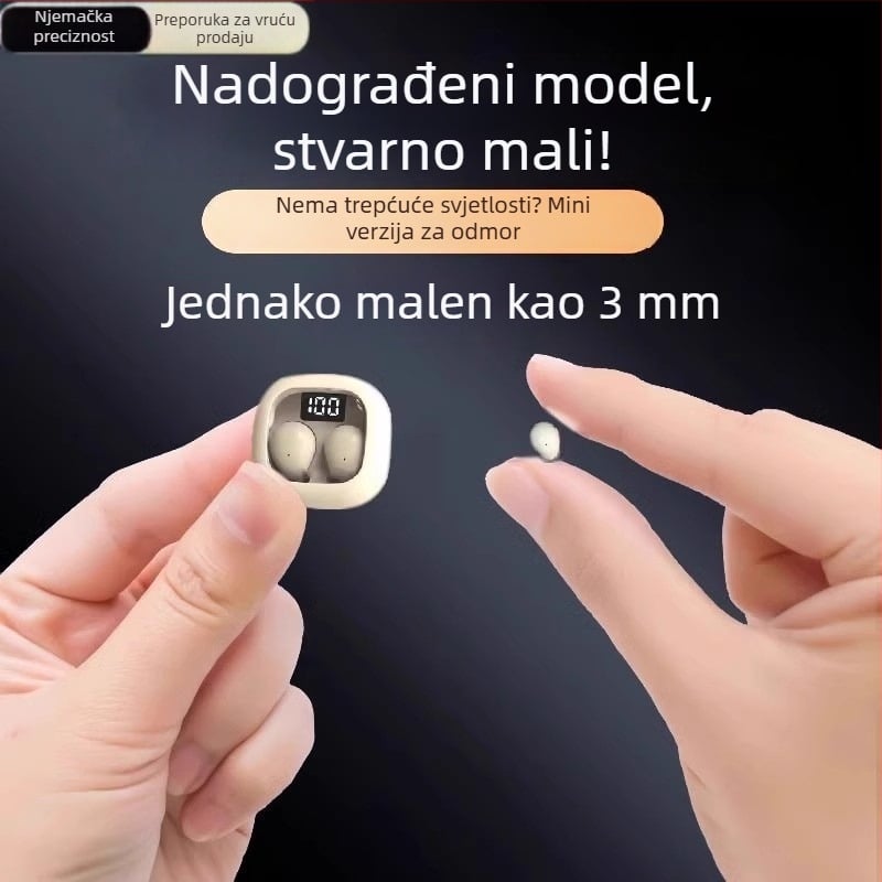Bežične ušne slušalice Bluetooth 5.3, domet 10 m, trajanje baterije 4–8 h, smanjenje buke, niska latencija za igranje