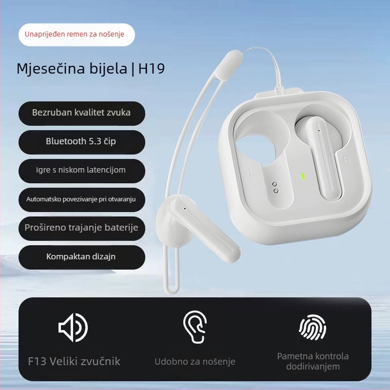 H19 Privatni model bežične Bluetooth slušalice – Učinkovita redukcija buke, Bluetooth 5.0, Raspon 5m, Do 4h baterije, Sportski stil