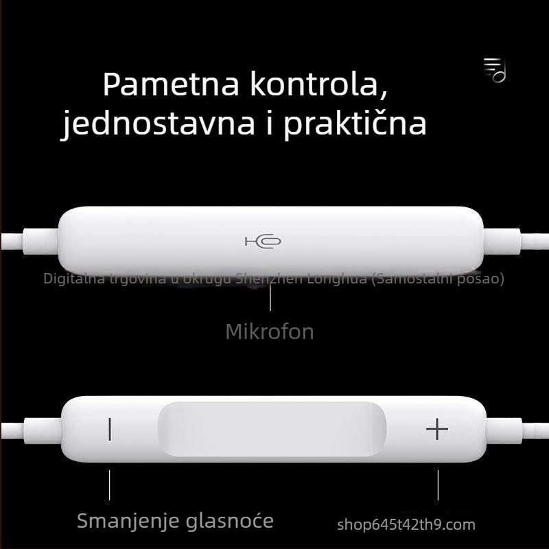 Adapter 3,5 mm na USB-C za Apple žične slušalice (2. i 3. generacija) – Android kompatibilan, in-ear dizajn