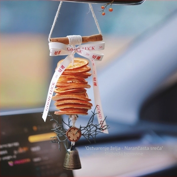 Drveni privjesak za auto s aromom — moderan stil, ukras za automobil