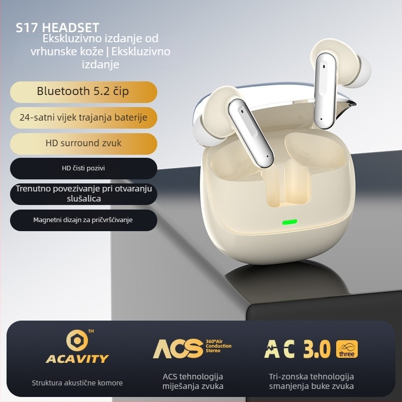 In-Ear Bluetooth slušalice s ANC, sportske, baterija 0-4 h, domet 10 m