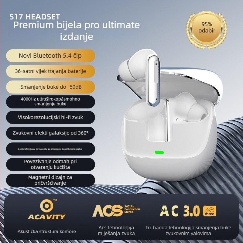 In-Ear Bluetooth slušalice s ANC, sportske, baterija 0-4 h, domet 10 m