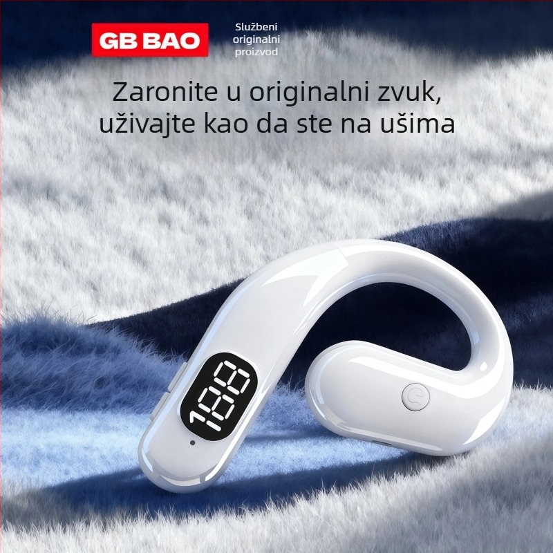 Lonely Leopard Bežične slušalice s kukicom za uho — Stereo, Zaslon razine baterije, Raspon 10 m, Bluetooth 1.1, Život baterije preko 8 sati