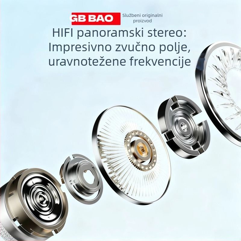 Lonely Leopard Bežične slušalice s kukicom za uho — Stereo, Zaslon razine baterije, Raspon 10 m, Bluetooth 1.1, Život baterije preko 8 sati