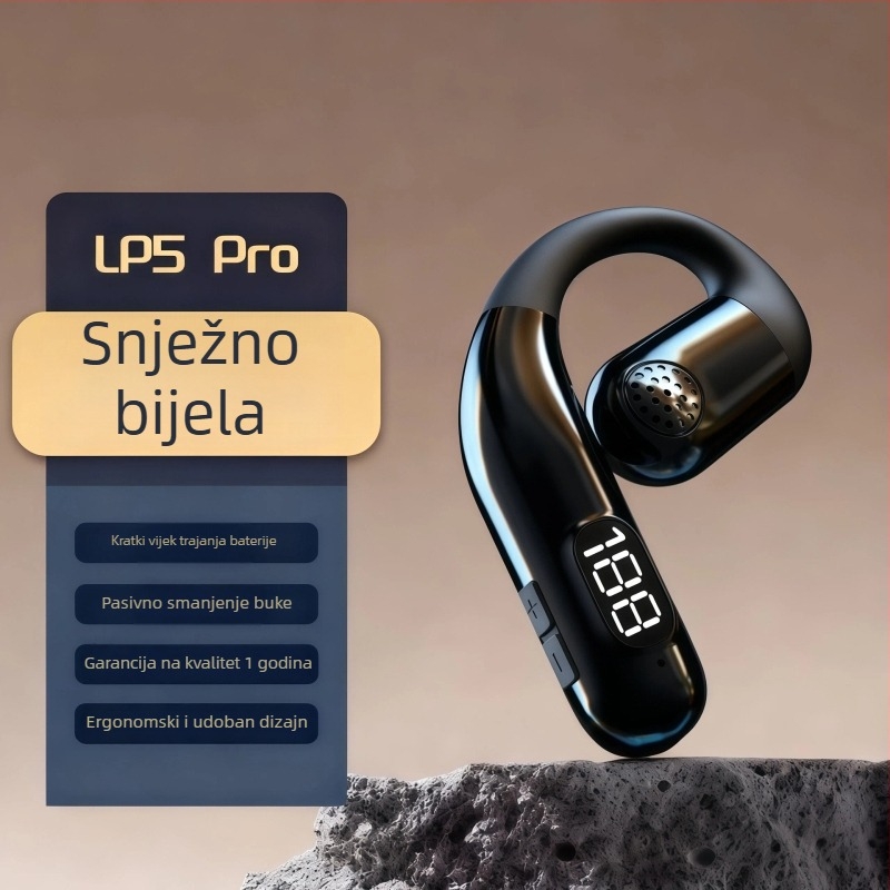 Lonely Leopard Bežične slušalice s kukicom za uho — Stereo, Zaslon razine baterije, Raspon 10 m, Bluetooth 1.1, Život baterije preko 8 sati