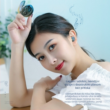 A10 Macaron Bežične Bluetooth slušalice, Dvostrani stereo zvuk, In-ear, Bluetooth 5.0, doseg 10 m, trajanje baterije 24 h