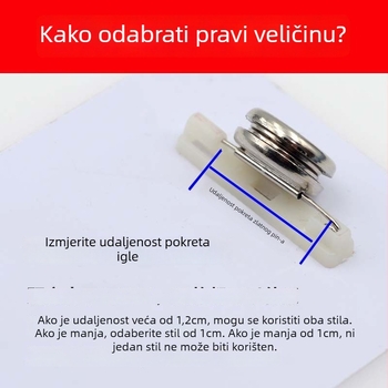 Magnetni bedž za školu i posao – metalni, geometrijski oblik, originalni dizajn, unisex