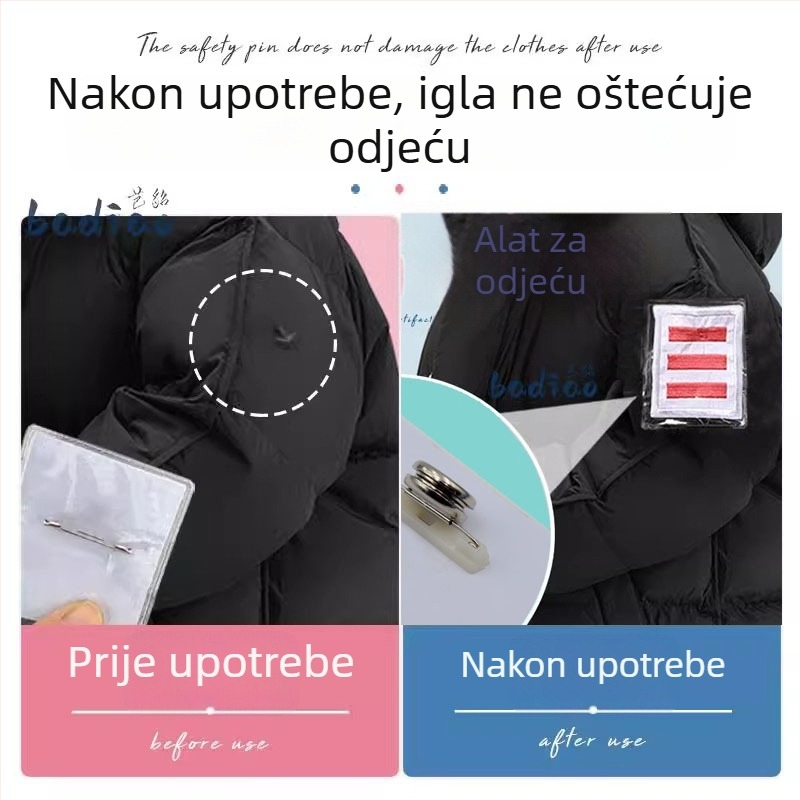 Magnetni bedž za školu i posao – metalni, geometrijski oblik, originalni dizajn, unisex