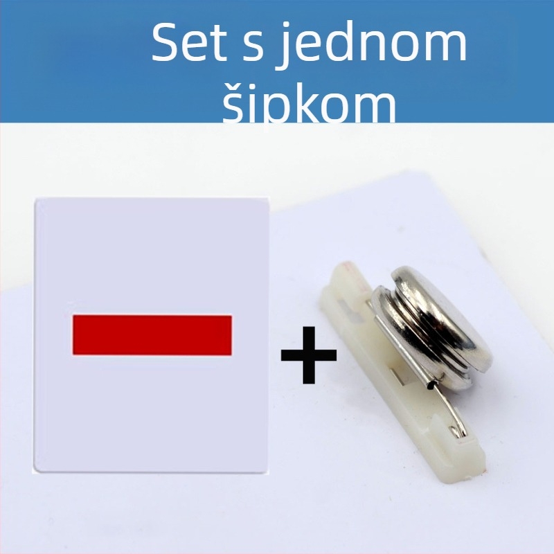 Magnetni bedž za školu i posao – metalni, geometrijski oblik, originalni dizajn, unisex