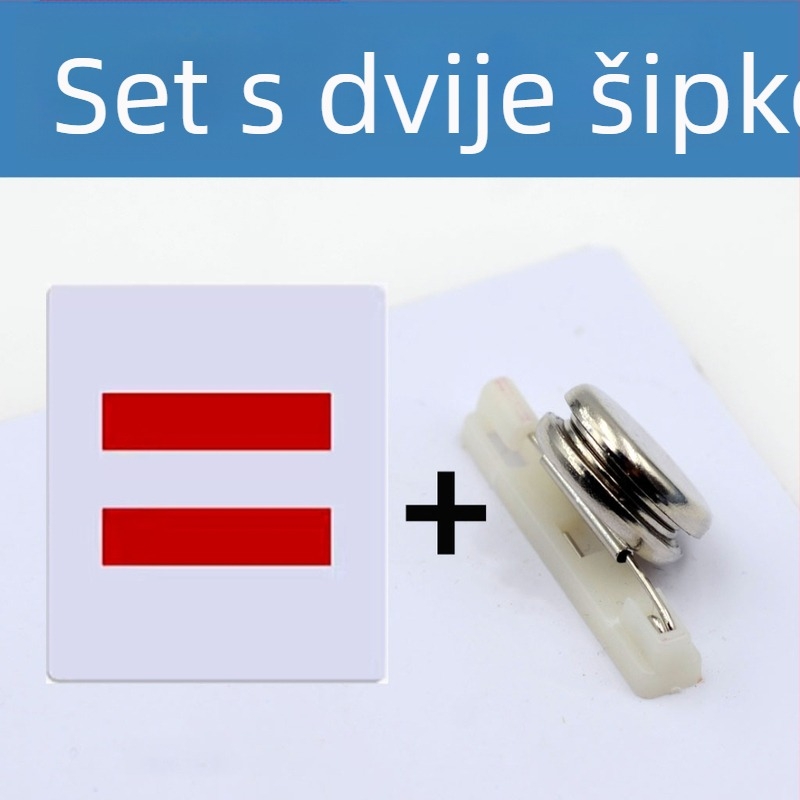Magnetni bedž za školu i posao – metalni, geometrijski oblik, originalni dizajn, unisex
