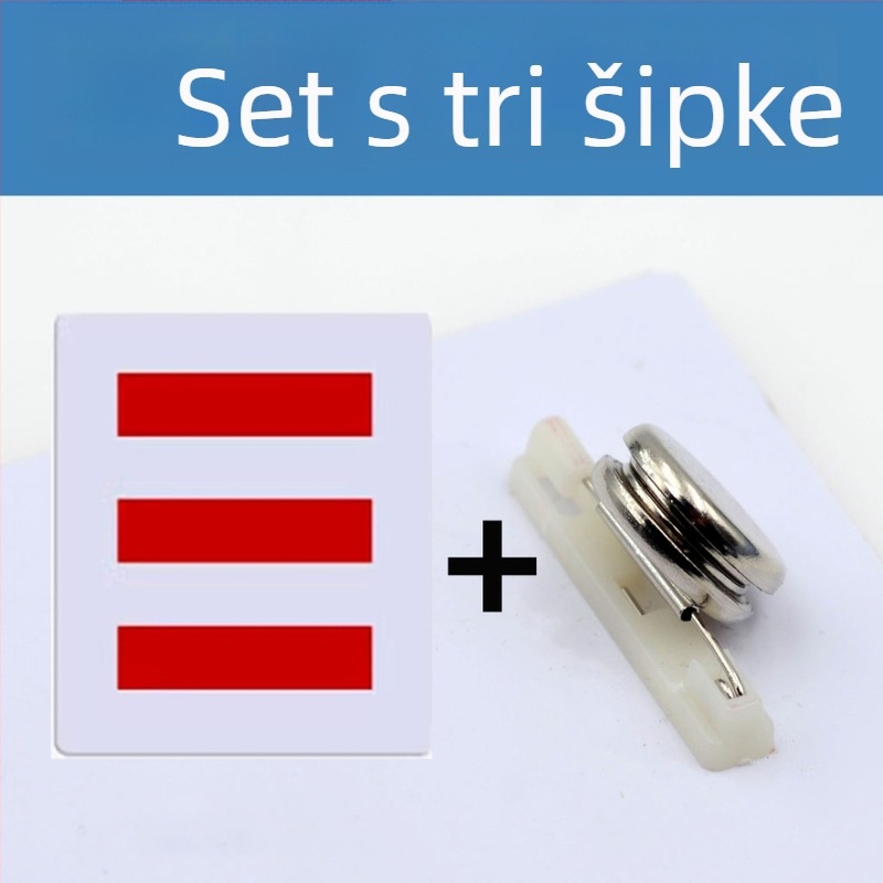 Magnetni bedž za školu i posao – metalni, geometrijski oblik, originalni dizajn, unisex