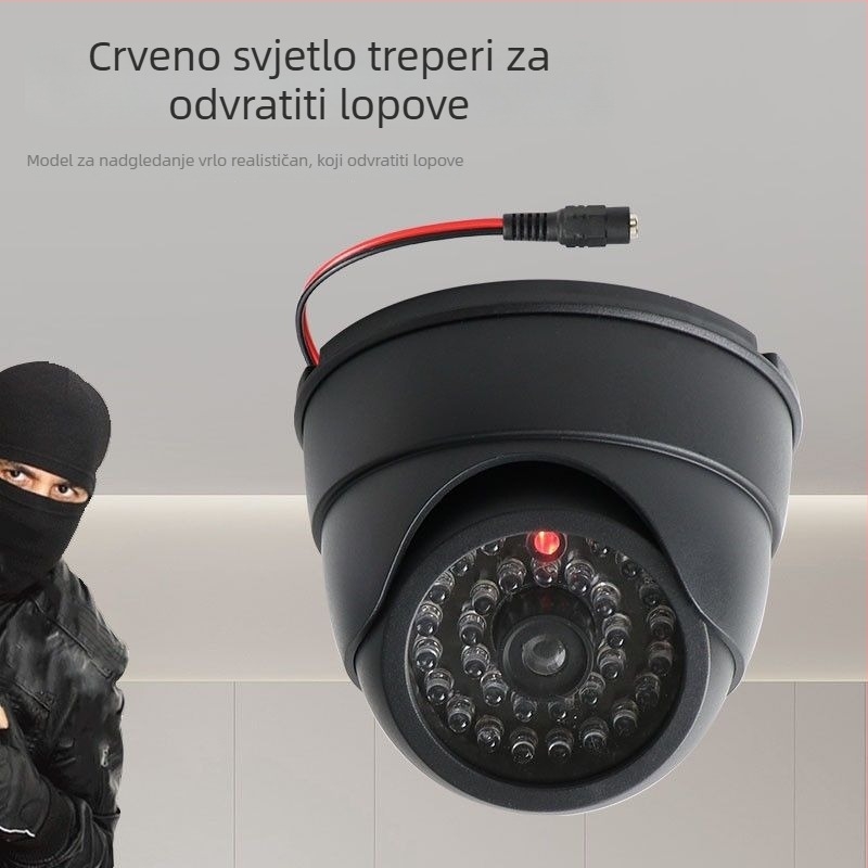 Unutarnja LED lažna kamera za nadzor s plastičnim kućištem i zaštitnim nastavcima