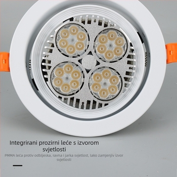 PAR30 nosač lampe s ugrađenim kućištem, metalno tijelo, model Simple P30, marka Grishing, pogodan za urede, trgovačke centre, domove i dnevne sobe