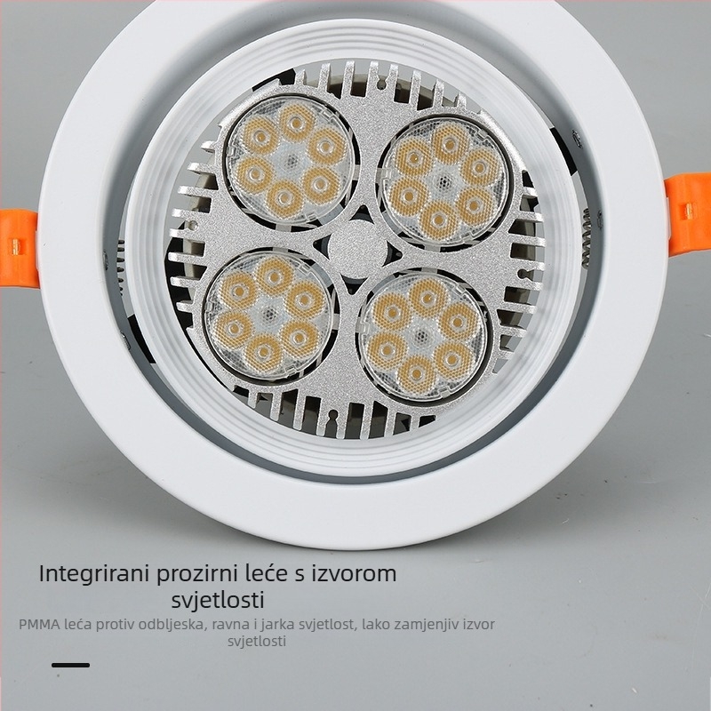 PAR30 nosač lampe s ugrađenim kućištem, metalno tijelo, model Simple P30, marka Grishing, pogodan za urede, trgovačke centre, domove i dnevne sobe