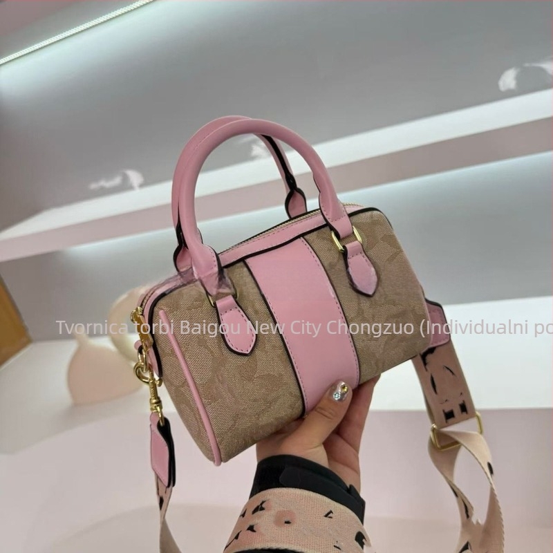 PU mini Boston torba s jastučićem za žene, mala crossbody torba s zatvaračem i unutarnjom ID pretinicom