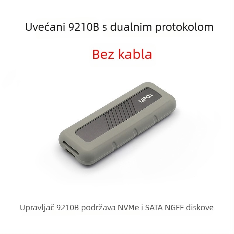 Vanjsko NVMe M.2 kućište za SSD, dvostruki protokol, USB 3.2 Type-C, aluminijska legura, model S-N0C2/3