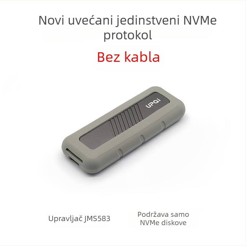 Vanjsko NVMe M.2 kućište za SSD, dvostruki protokol, USB 3.2 Type-C, aluminijska legura, model S-N0C2/3