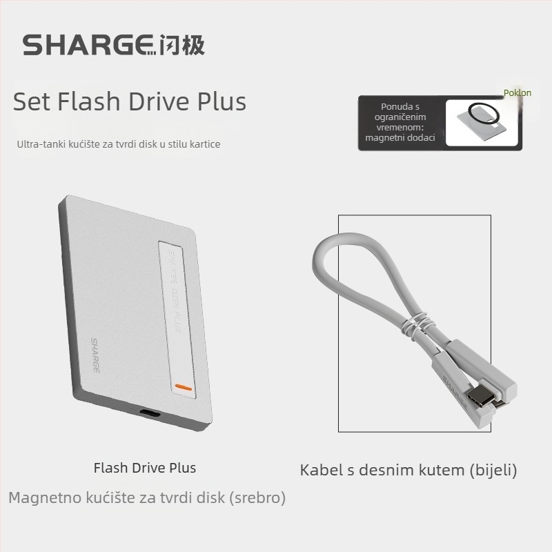 SD002 Aluminijsko kućište za tvrdi disk s aktivnim hlađenjem, 4TB kapacitet, 10Gbps prijenos