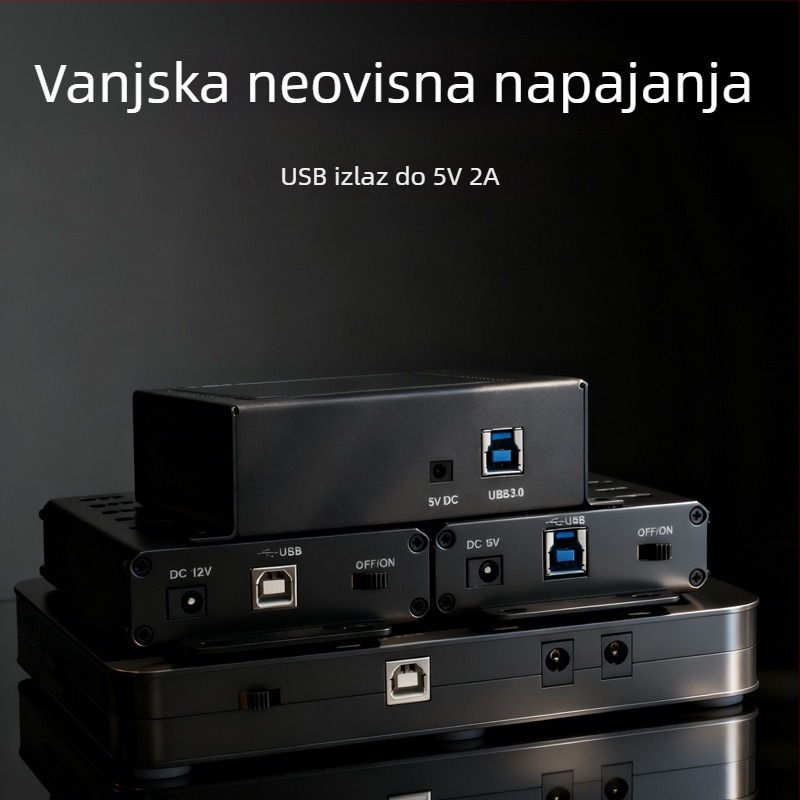 Kdata GH USB 2.0 hub s vanjskim napajanjem, kabel duljine 1,8 m, brzina prijenosa 1000 MB/s