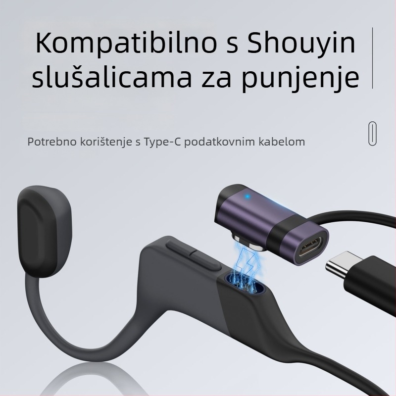 Xingshi Technology slušalice s kostnom vodljivosti, Type-C priključak za punjenje i kaišić za kačenje