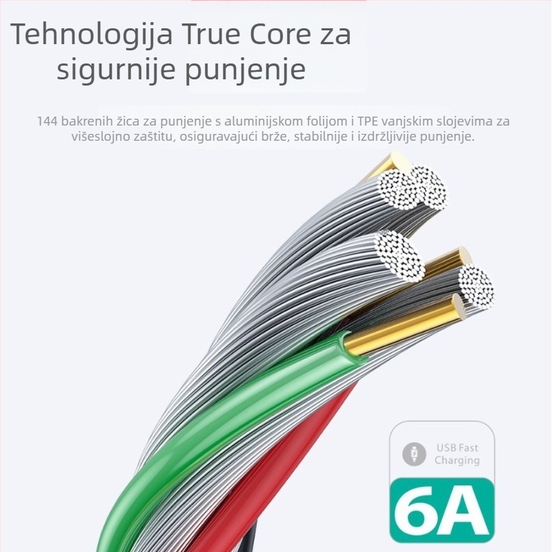 100W brzi data kabel s više sučelja (Type-C, Lightning, Micro-USB)