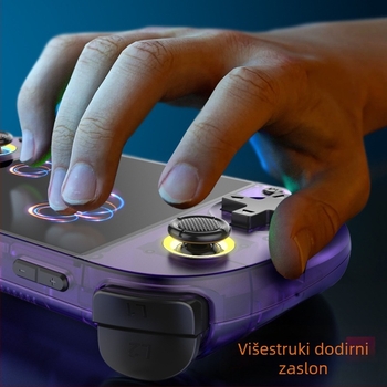 Retro ručna konzola s dva džojstika, 64GB memorije, Linux + Android, bežična povezanost, MP4 video player