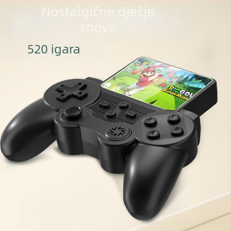 S20 nostalgična prijenosna gaming konzola s 520 ugrađenih igara, 8-bitni OS, za dva igrača, ABS kućište