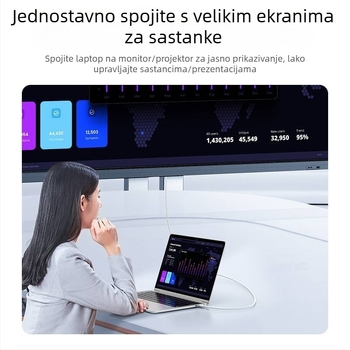 Pinsheng Type-C video kabel za mobitel, za 4K zaslon uz DP adapter i HDMI pretvarač