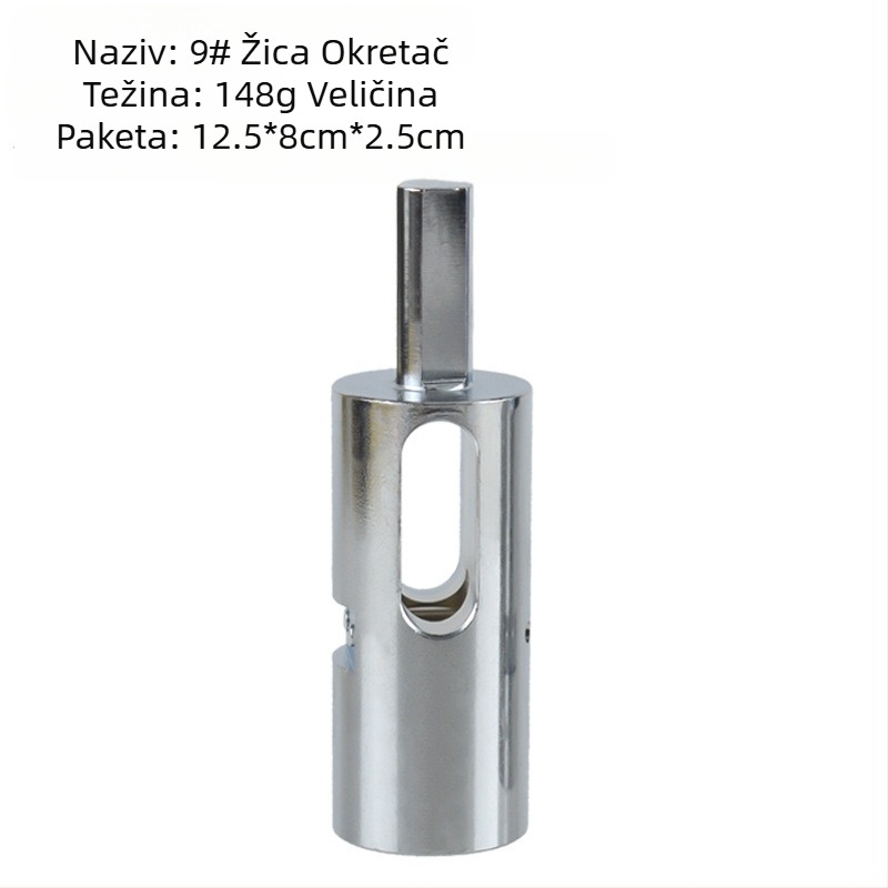 Alat za čvorenje žice s trokutastom drškom, čelik, No.9 i No.11, težina 146 g, elektroplatirano