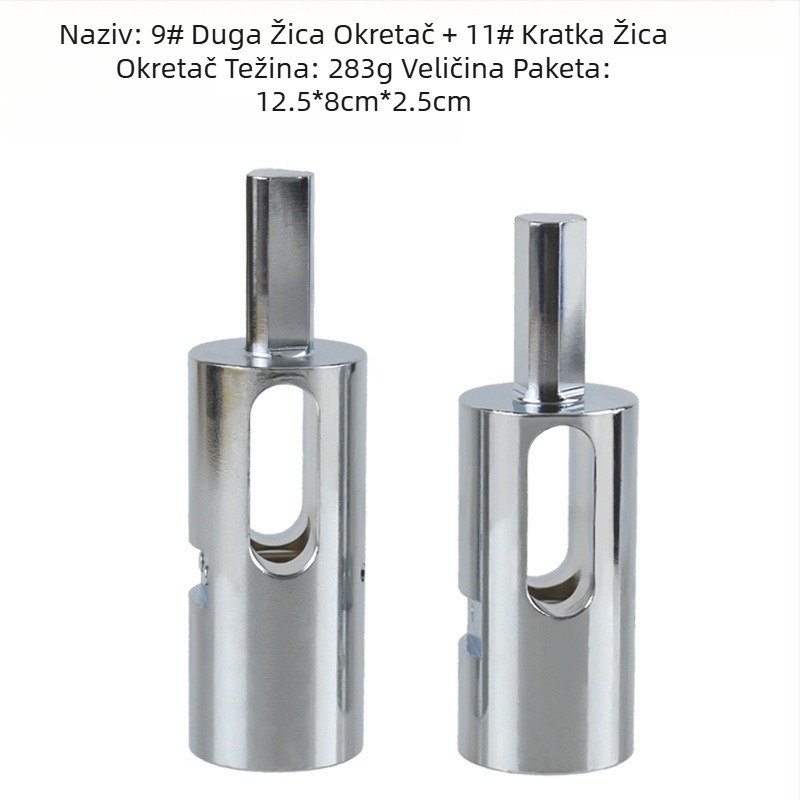 Alat za čvorenje žice s trokutastom drškom, čelik, No.9 i No.11, težina 146 g, elektroplatirano