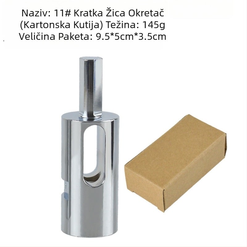 Alat za čvorenje žice s trokutastom drškom, čelik, No.9 i No.11, težina 146 g, elektroplatirano