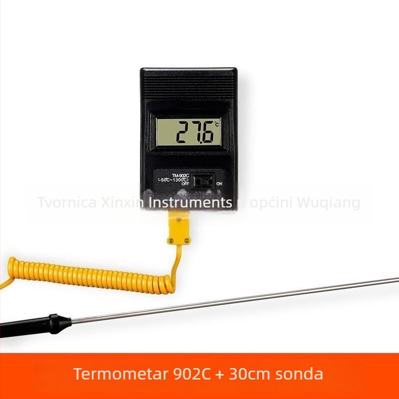 Prijenosni industrijski visoko precizan digitalni termometar s termoparom i sondom za temperaturu