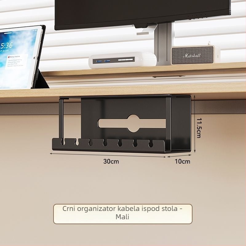Organizator kablova ispod radnog stola, produžni kabel i organizator žica, donji organizator kablova za računalo, alat za upravljanje kabelima, bez bušenja