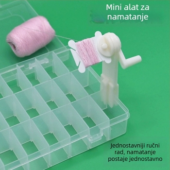 Ručni navijač za bobine, set s pločom za namatanje i kutijom za pohranu vlakana za križni vez