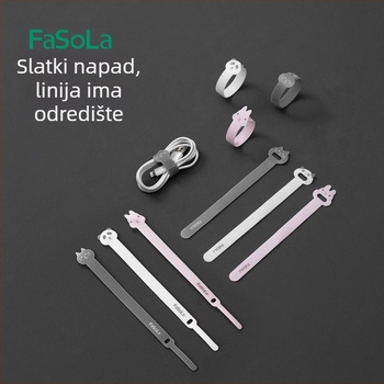 FaSoLa Velcro organizator za kabele – najlon, jednostavan i moderan dizajn; pogodan za pohranu kablova na stolu, u spavaćoj sobi i dnevnoj sobi